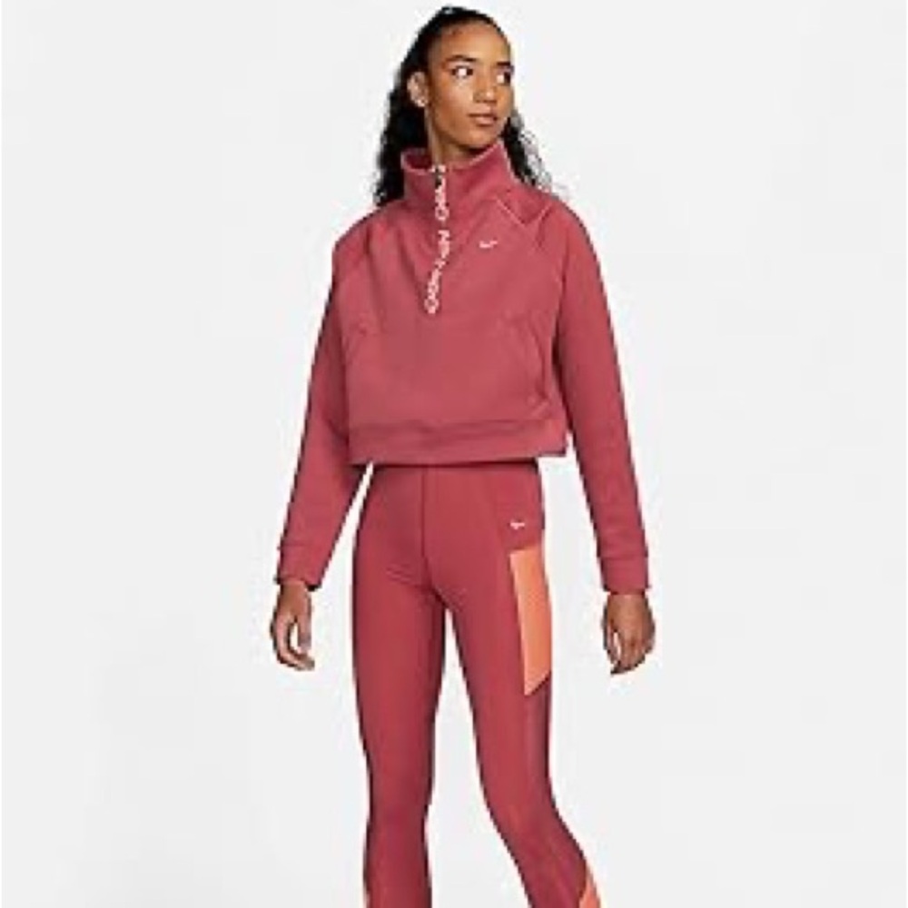 Nike Maroon and Peach Sweatshirt